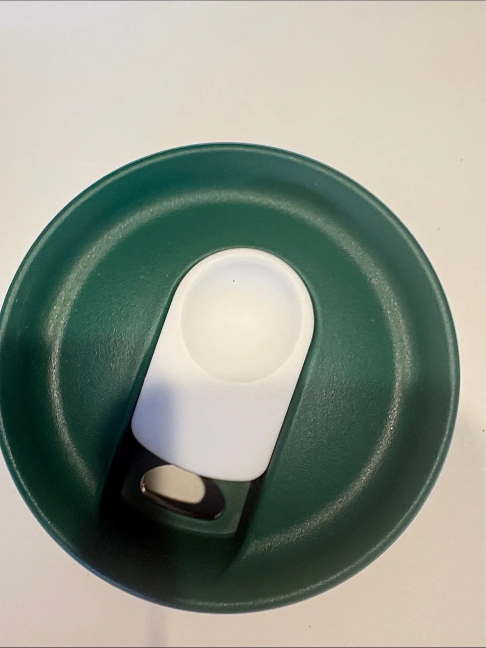 NWT 2026 Starbucks Stainless Rippled Mug white & Green;  12 oz